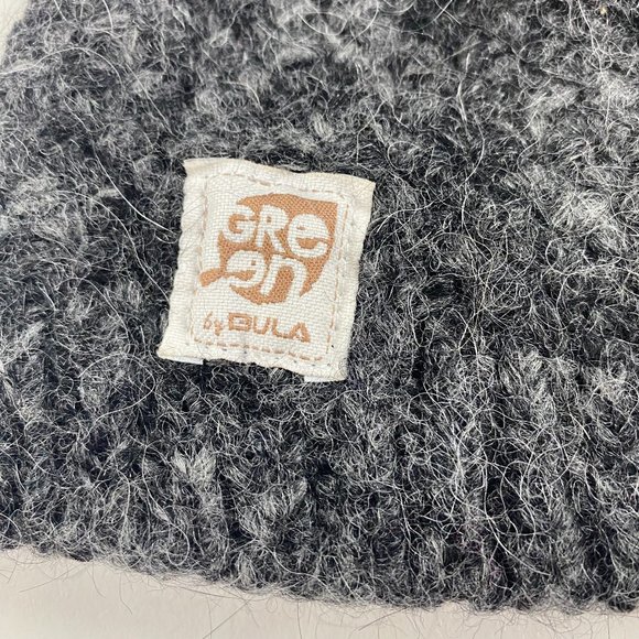 Green by Bula Alpaca Wool Beanie Hat Cap Toque Girls One Size Fits All Gray - Picture 4 of 8